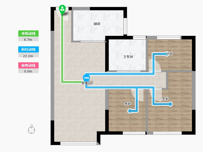 内蒙古自治区-呼和浩特市-恒大·养生谷-81.00-户型库-动静线