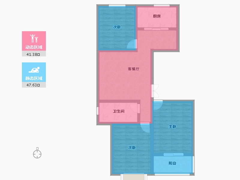 山西省-临汾市-普天佳苑-78.60-户型库-动静分区