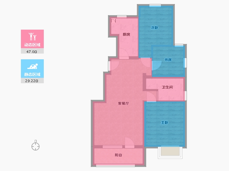 河北省-廊坊市-首开国风悦府-67.18-户型库-动静分区