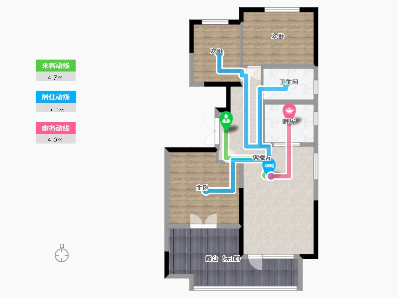 河北省-廊坊市-新绎上水颐园-98.68-户型库-动静线