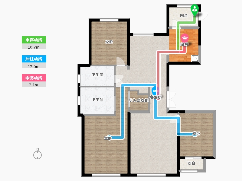 河北省-廊坊市-俪景嘉园-127.98-户型库-动静线