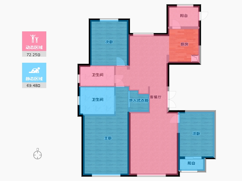 河北省-廊坊市-俪景嘉园-127.98-户型库-动静分区