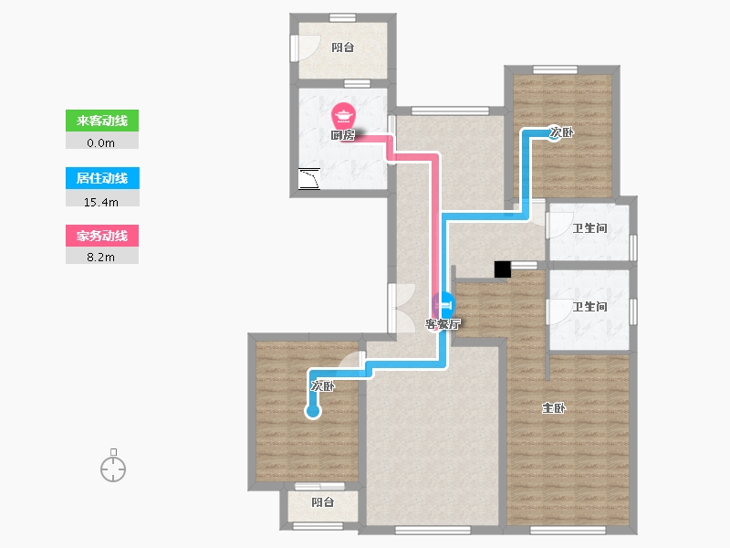 河北省-廊坊市-俪景嘉园-116.94-户型库-动静线