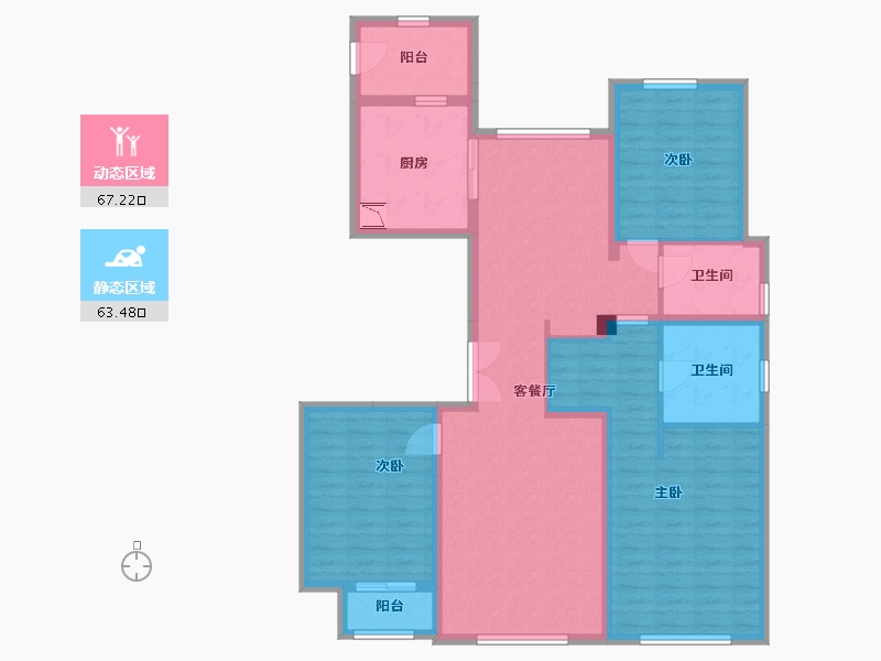 河北省-廊坊市-俪景嘉园-116.94-户型库-动静分区