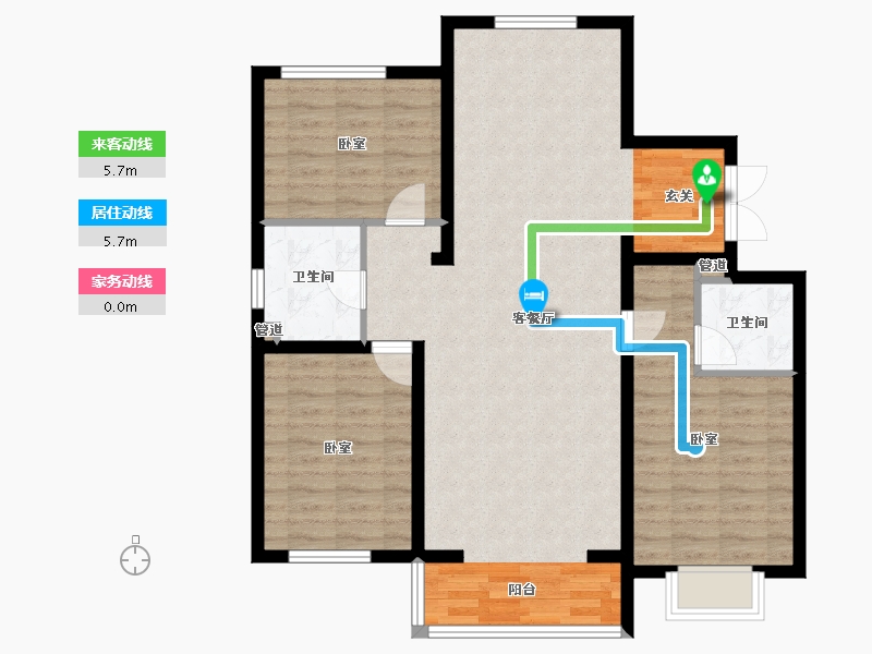 山西省-大同市-建龙平城府-96.80-户型库-动静线