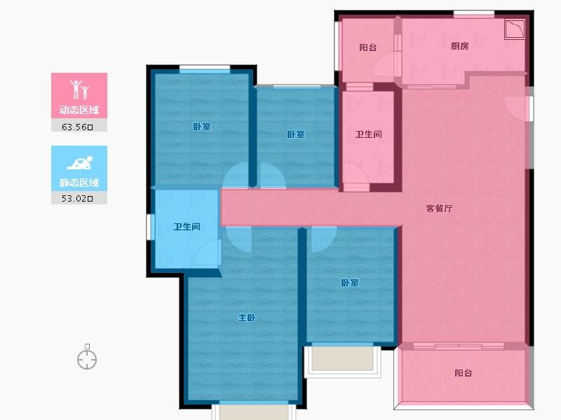 四川省-成都市-大理雅美湾-103.76-户型库-动静分区