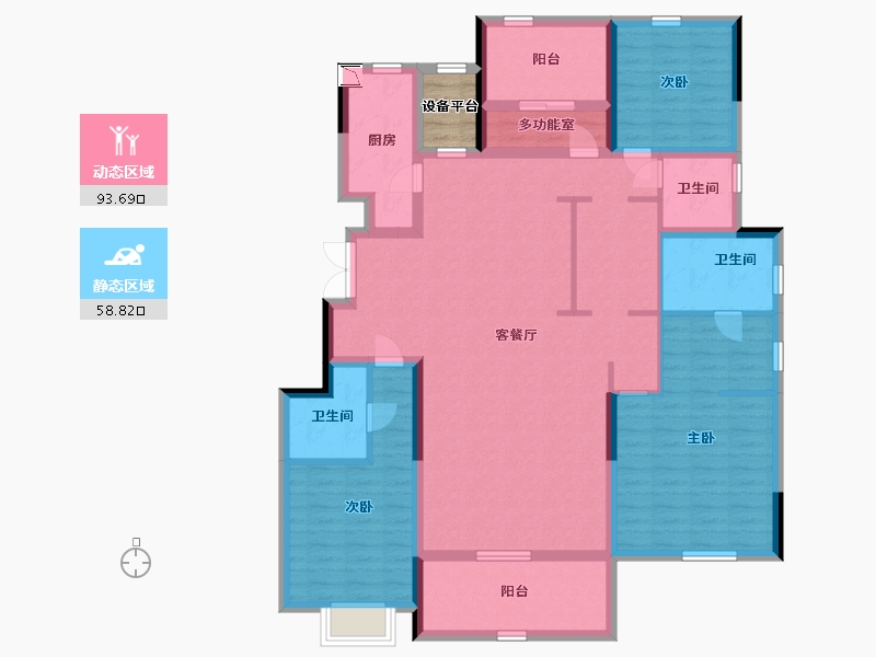 安徽省-合肥市-金隅南七里-139.00-户型库-动静分区