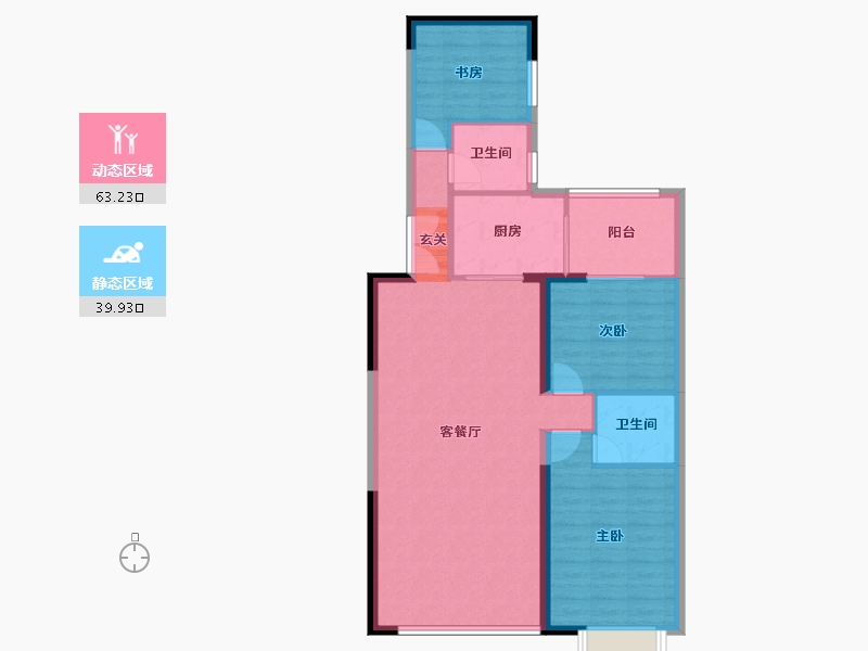 云南省-曲靖市-紫金新景-93.75-户型库-动静分区