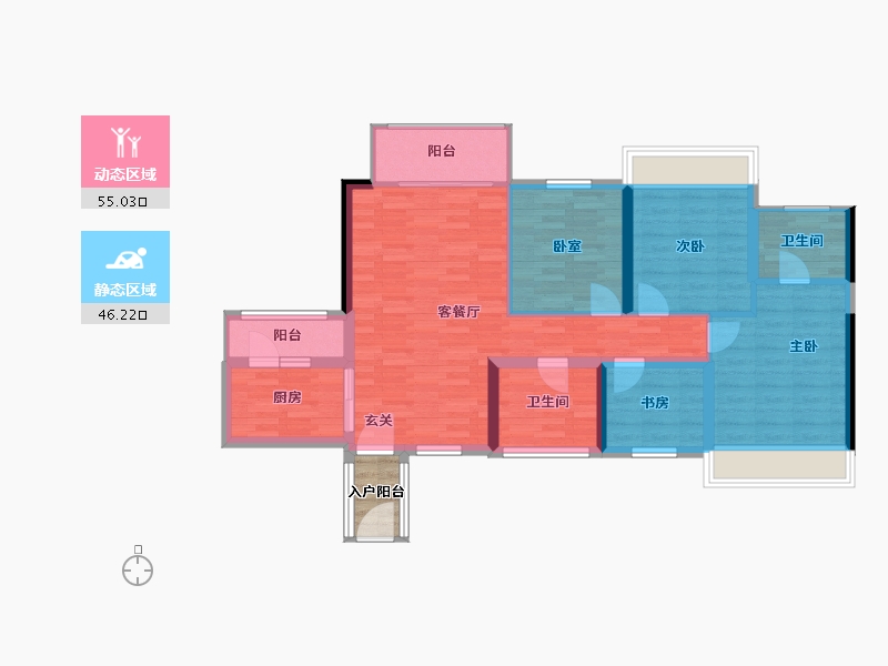 广西壮族自治区-柳州市-广投龙象城-93.01-户型库-动静分区