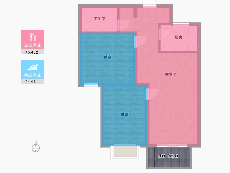 山西省-太原市-天朗美域-62.38-户型库-动静分区