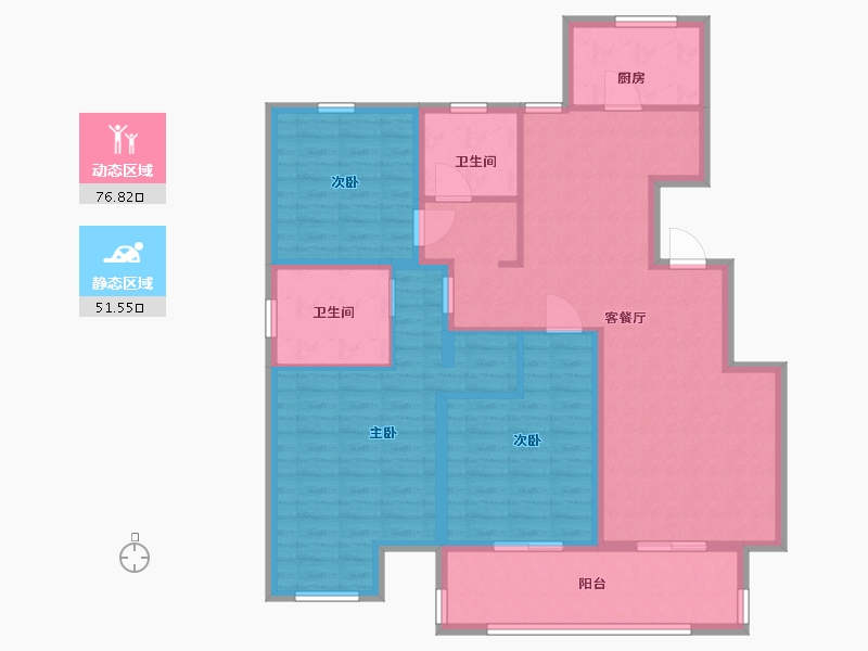 河北省-廊坊市-荣盛·花语璟园-115.20-户型库-动静分区