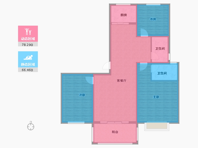 山西省-临汾市-朱雀·翰文苑-131.80-户型库-动静分区