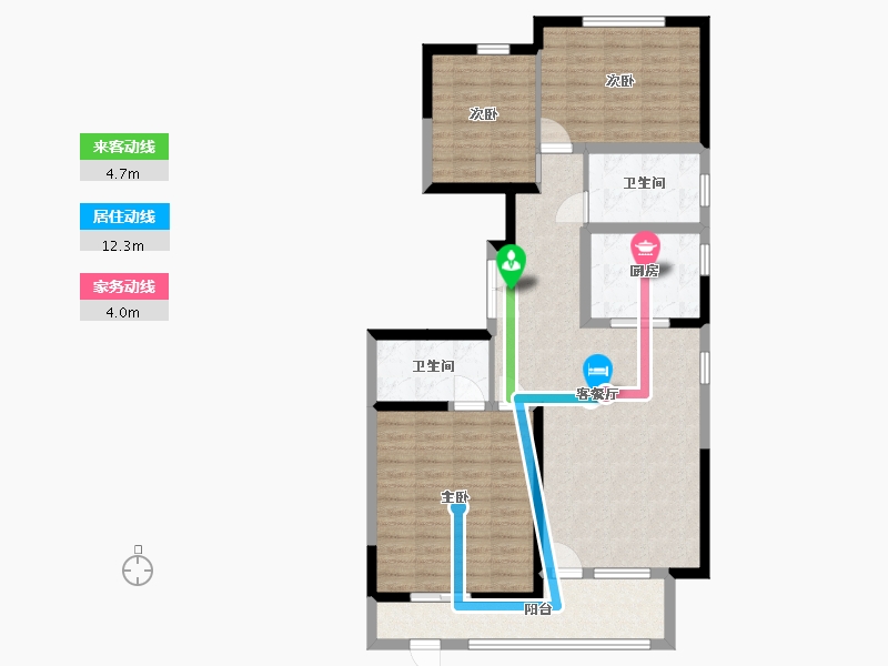 河北省-廊坊市-新绎上水颐园-98.87-户型库-动静线