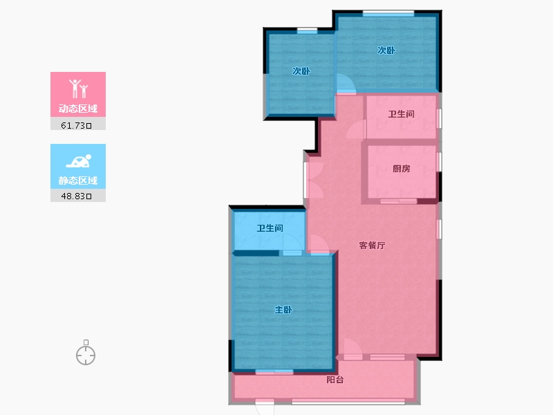 河北省-廊坊市-新绎上水颐园-98.87-户型库-动静分区