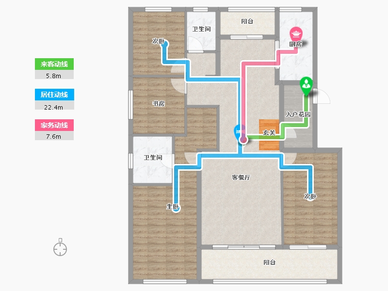 云南省-昆明市-俊发生态半岛海东俊园-133.92-户型库-动静线