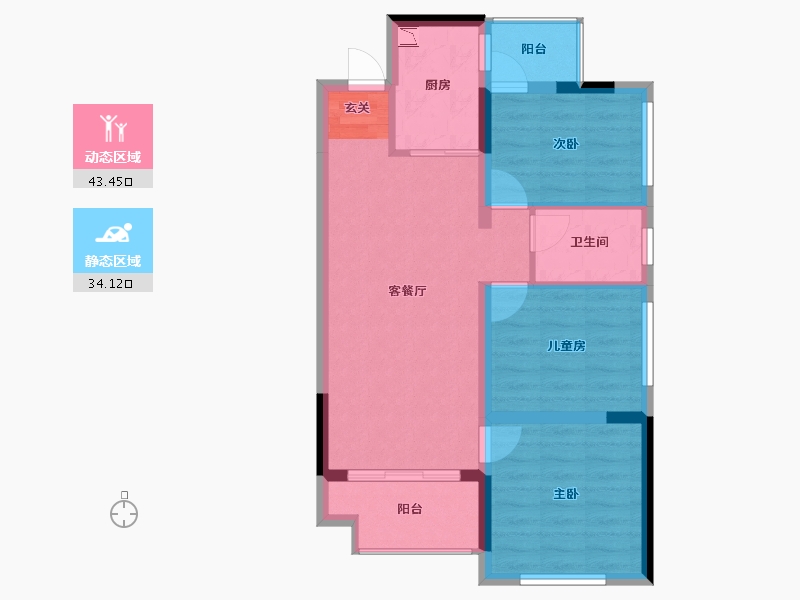 广西壮族自治区-柳州市-香颂·蔚澜半岛-69.11-户型库-动静分区