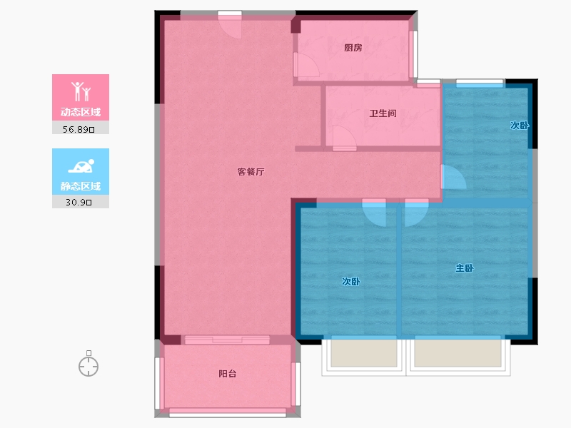 江苏省-苏州市-合生颐廷-79.00-户型库-动静分区