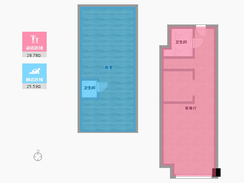 内蒙古自治区-呼和浩特市-鼎盛华广场-47.99-户型库-动静分区