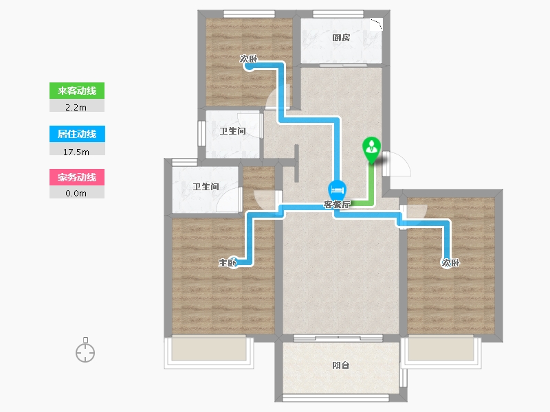 山西省-临汾市-汾河上园-79.83-户型库-动静线