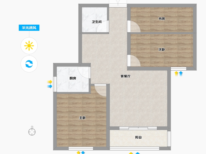 河北省-承德市-富豪国际-75.00-户型库-采光通风