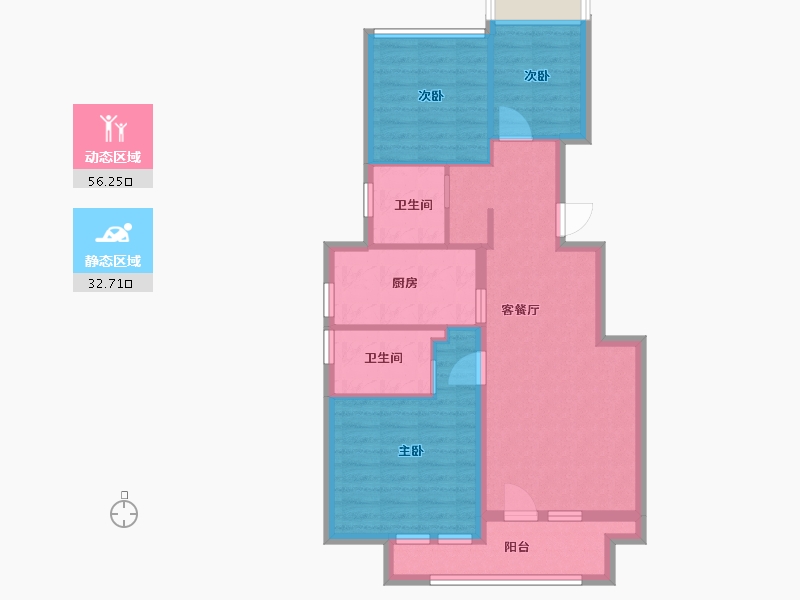 河北省-廊坊市-牛驼温泉孔雀城-79.20-户型库-动静分区