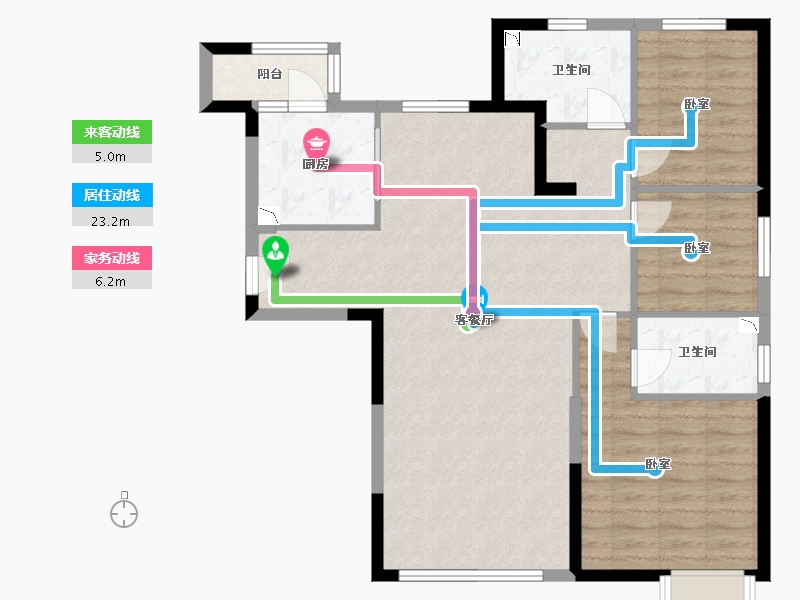 内蒙古自治区-呼和浩特市-呼和浩特恒大御府-91.16-户型库-动静线