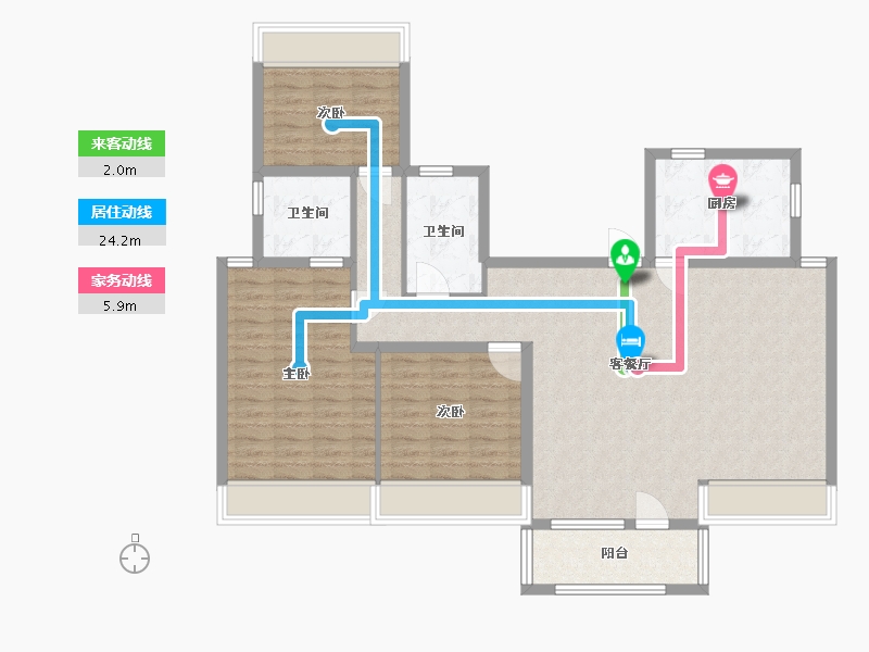 河北省-廊坊市-牛驼温泉孔雀城-109.60-户型库-动静线