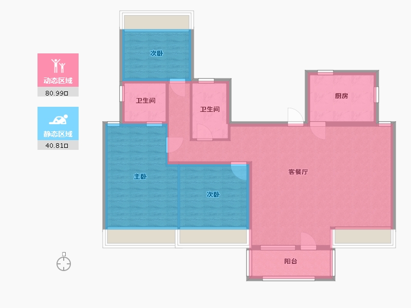 河北省-廊坊市-牛驼温泉孔雀城-109.60-户型库-动静分区