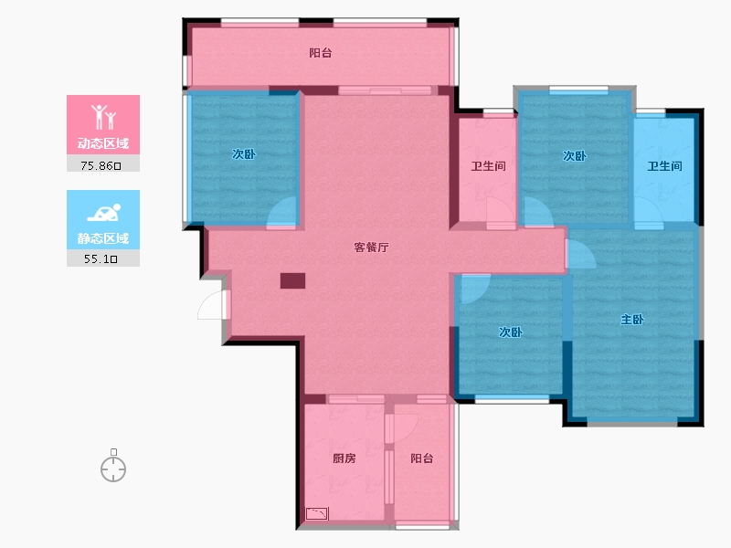 广西壮族自治区-桂林市-宏湖中央城-116.68-户型库-动静分区