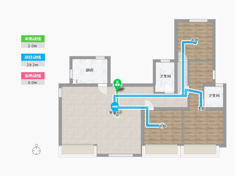 河北省-廊坊市-牛驼温泉孔雀城-90.86-户型库-动静线