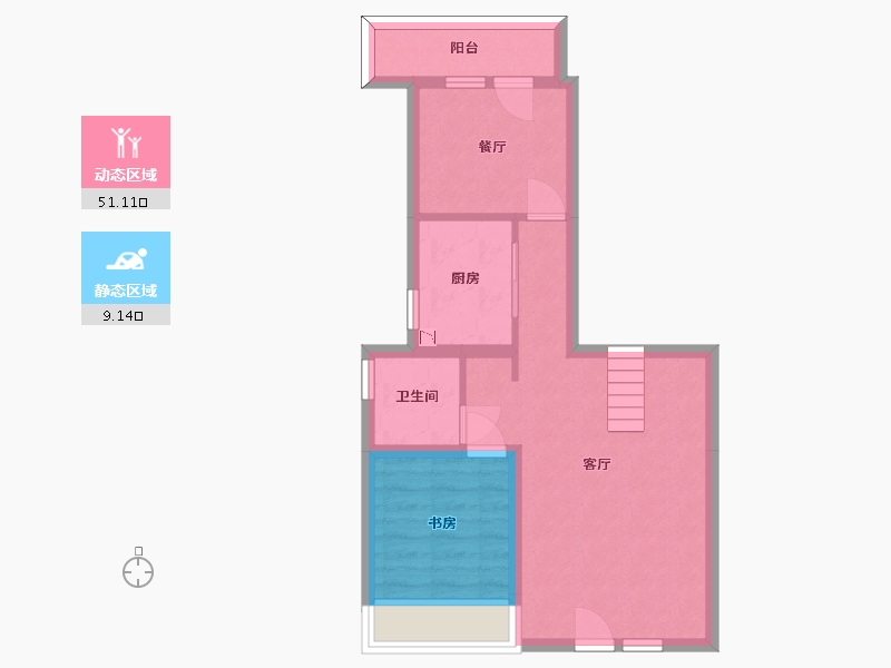 河北省-廊坊市-牛驼温泉孔雀城-52.83-户型库-动静分区