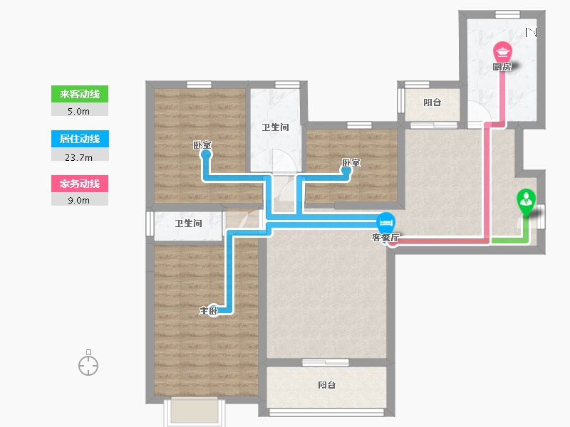 内蒙古自治区-包头市-恒大名都-93.57-户型库-动静线