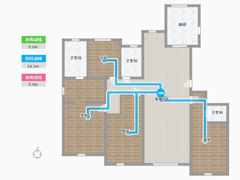 内蒙古自治区-呼和浩特市-巨华·紫光园-173.68-户型库-动静线