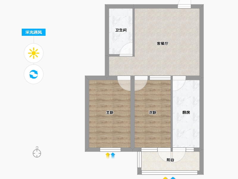 河北省-承德市-金牛山庄牛津郡-52.62-户型库-采光通风