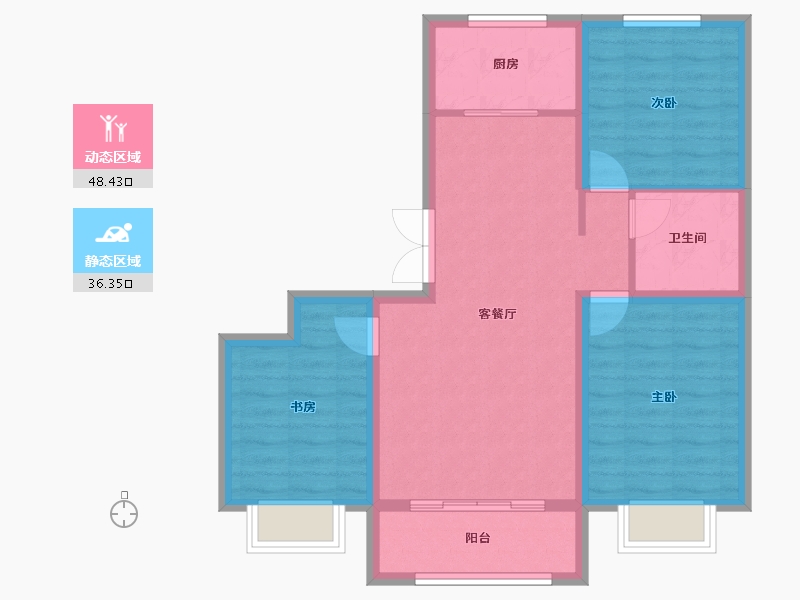 山西省-临汾市-悦尚城-75.89-户型库-动静分区