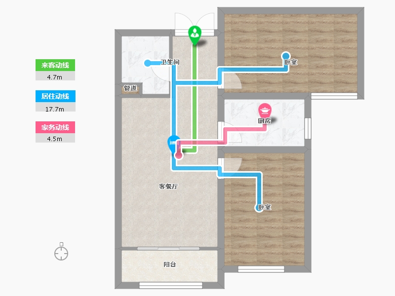 山西省-大同市-悦城·御河十号-68.35-户型库-动静线