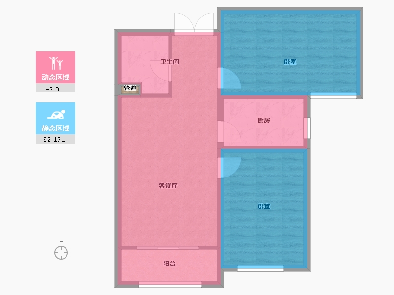 山西省-大同市-悦城·御河十号-68.35-户型库-动静分区