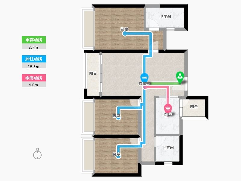 云南省-昆明市-金色城邦二期-81.15-户型库-动静线