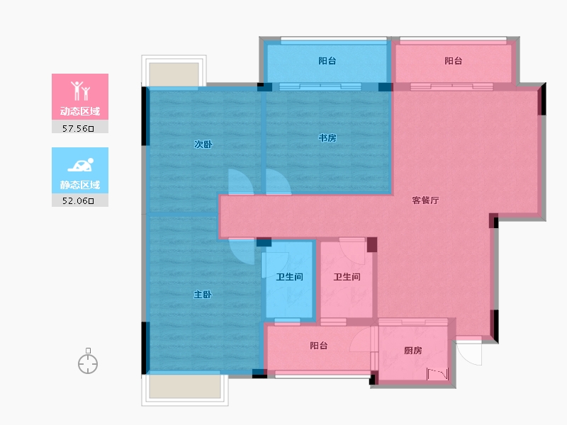 广西壮族自治区-桂林市-漓江大河坊-98.70-户型库-动静分区