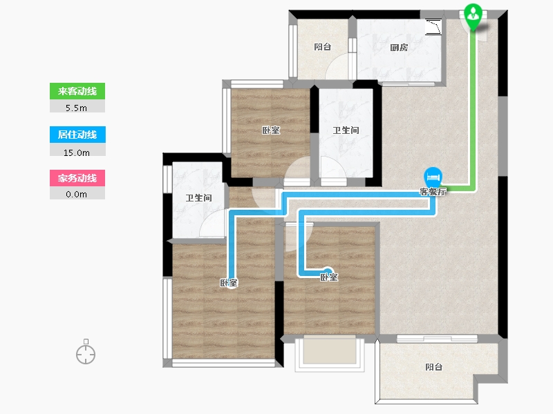 四川省-成都市-川港合作示范园-76.84-户型库-动静线