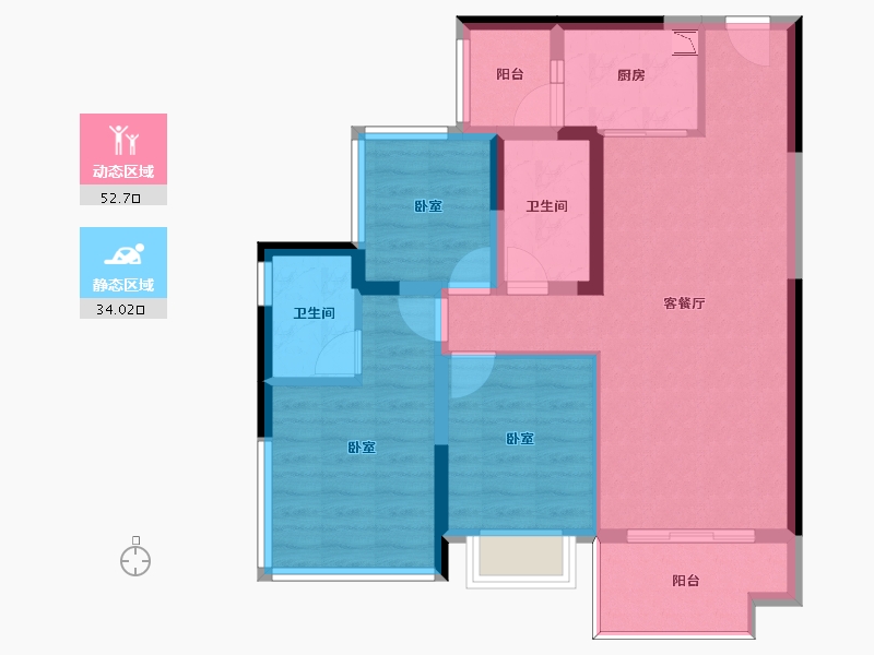 四川省-成都市-川港合作示范园-76.84-户型库-动静分区