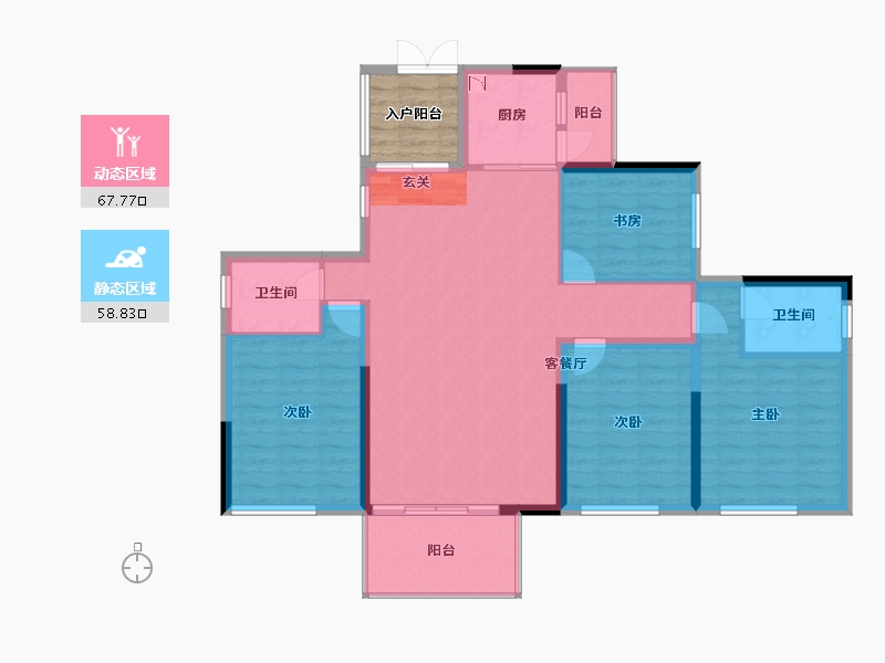 广西壮族自治区-柳州市-广投龙象城-119.82-户型库-动静分区