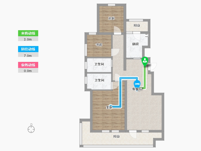 河北省-廊坊市-牛驼温泉孔雀城-84.87-户型库-动静线