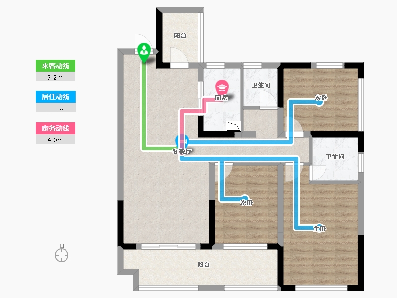 广西壮族自治区-桂林市-宏湖中央城-94.41-户型库-动静线