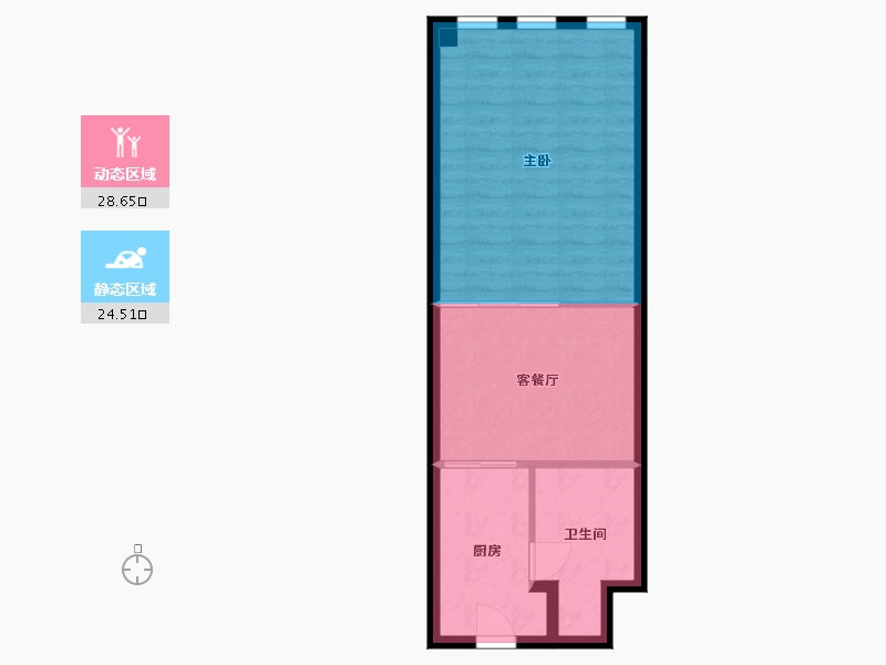 内蒙古自治区-呼和浩特市-巨华·巨宝大厦-48.19-户型库-动静分区