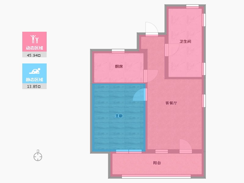 河北省-廊坊市-牛驼温泉孔雀城-52.74-户型库-动静分区