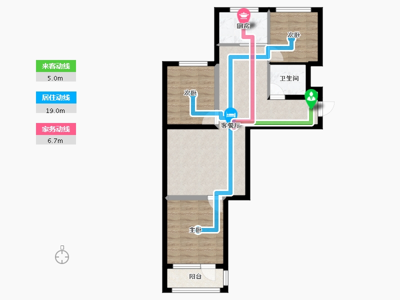 河北省-承德市-金牛山庄牛津郡-66.91-户型库-动静线