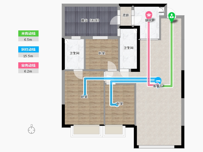 内蒙古自治区-呼和浩特市-呼和浩特恒大御府-101.74-户型库-动静线