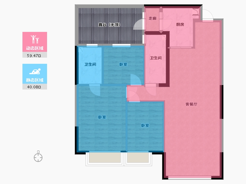 内蒙古自治区-呼和浩特市-呼和浩特恒大御府-101.74-户型库-动静分区