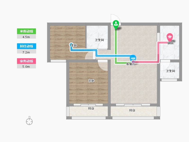 河北省-承德市-金牛山庄牛津郡-75.00-户型库-动静线